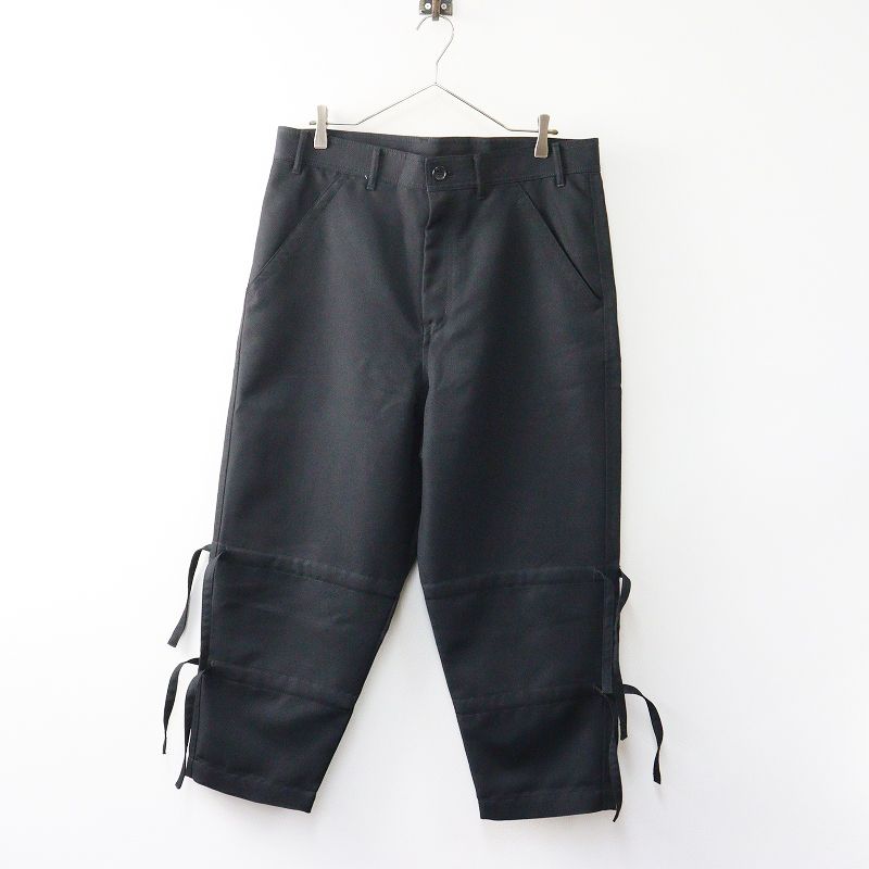 2025SS コムデギャルソンシャツ COMME des GARCONS SHIRT ドローコードパンツ S ブラック サルエル テーパード メンズ 2400014657968