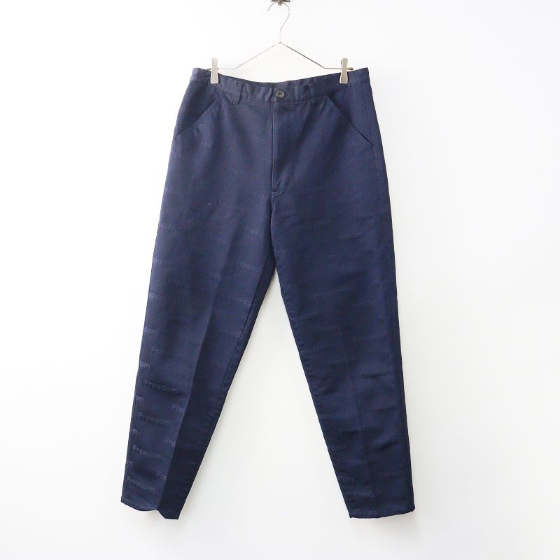 2025AW コムデギャルソンシャツ COMME des GARCONS SHIRT Freedom ロゴジャガード ポリ縮絨 パンツ M ネイビー メンズ 2400014657906