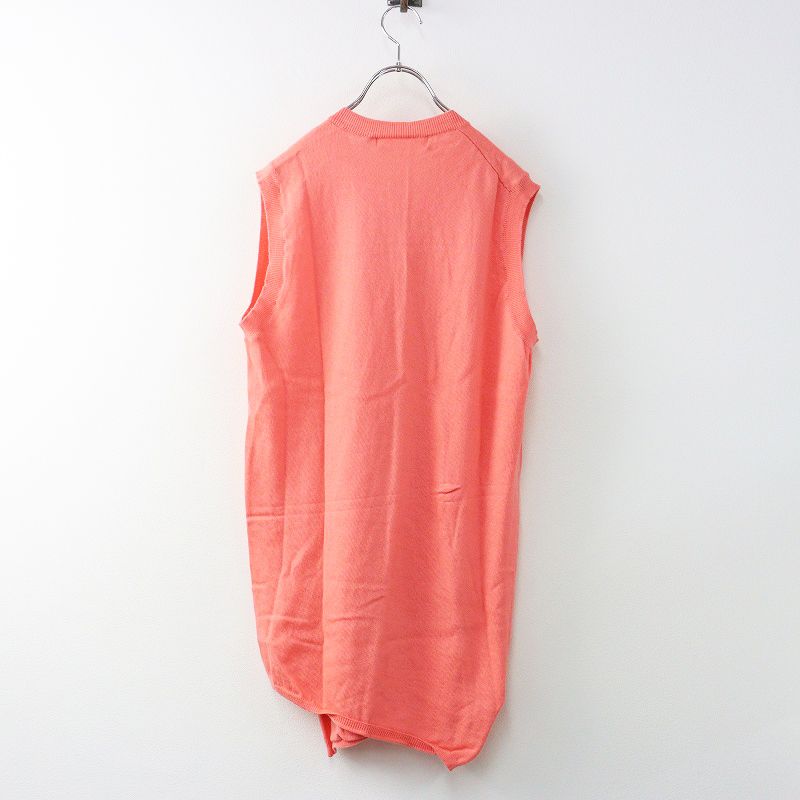 コムデギャルソンシャツ COMME des GARCONS SHIRT アシンメトリーロングニットベスト サーモンピンク メンズ 2400014657845