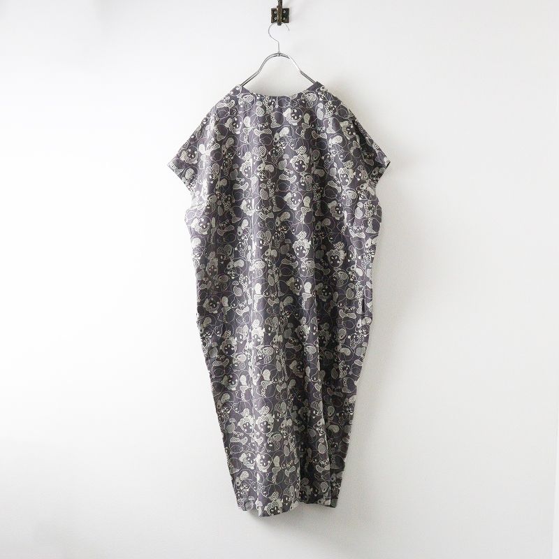2025MS マーブルシュッド marble SUD EMB coro coro panda フレンチスリーブ パンダ刺繍ワンピース‖グレー ドレス 2400014681895