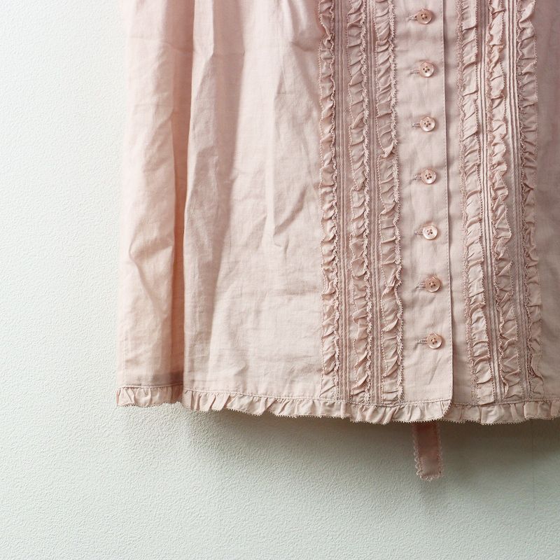 極美品 ピンクハウス PINK HOUSE ピコフリルローンノースリーブ