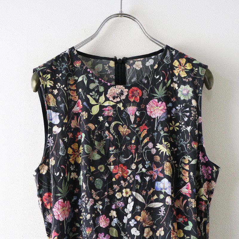 2022SS ロイスクレヨン フラワープリント ノースリーブ ワンピース M