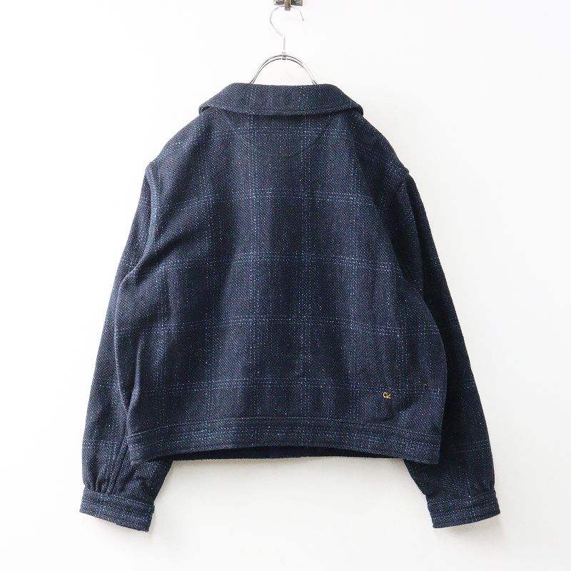 定価13.2万 24 AW 45 R rpm フォーティファイブアール コットンツイードのアニーブルゾン 2 インディゴ ネイビー