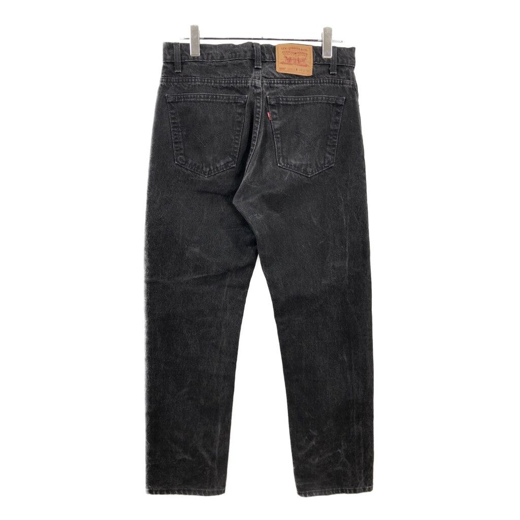 90s リーバイス USA製 505 後染め ブラック デニム 34×30 美品 90's Levi's 505 PIECE-DYEING BLACK JEANS MADE IN USA W34L34