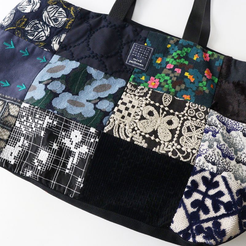 美品 人気テキスタイル ミナペルホネン mina perhonen piece bag