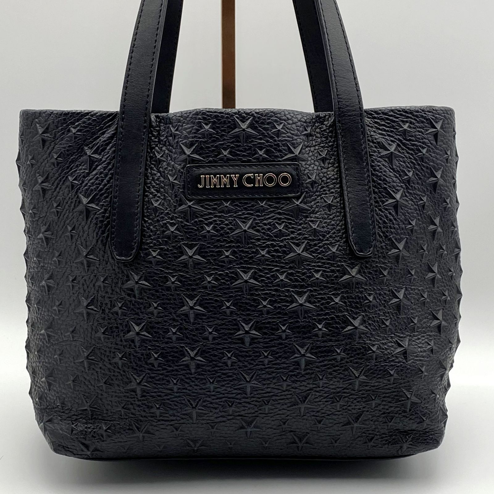 美品】ジミーチュウ トートバッグ ソフィアS スタースタッズ レザー