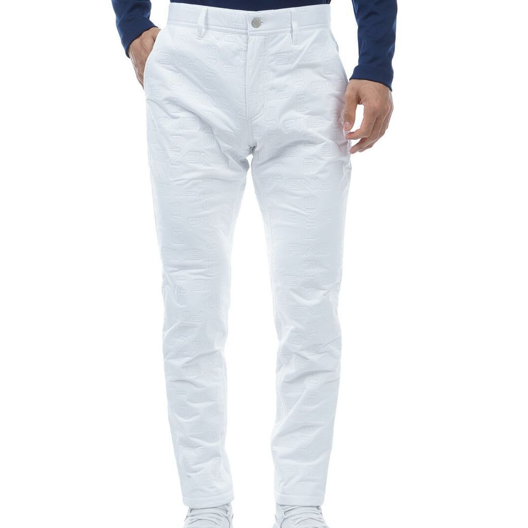 PING APPAREL GOLF ピンアパレル ゴルフ ストレッチパンツ モノグラム柄 中綿 暖パン 保温 秋冬 防寒防風 撥水 流行 コンビニ 買い物 ジョギング バイク 自転車 通勤通学
