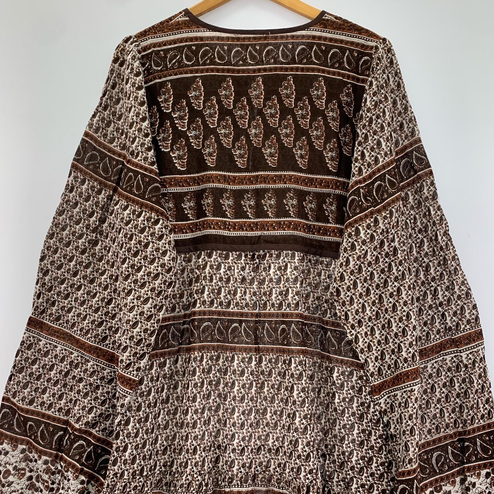 BLUE BOHEME ブルーボヘム 総柄ワンピース sizeM L ブラウン系