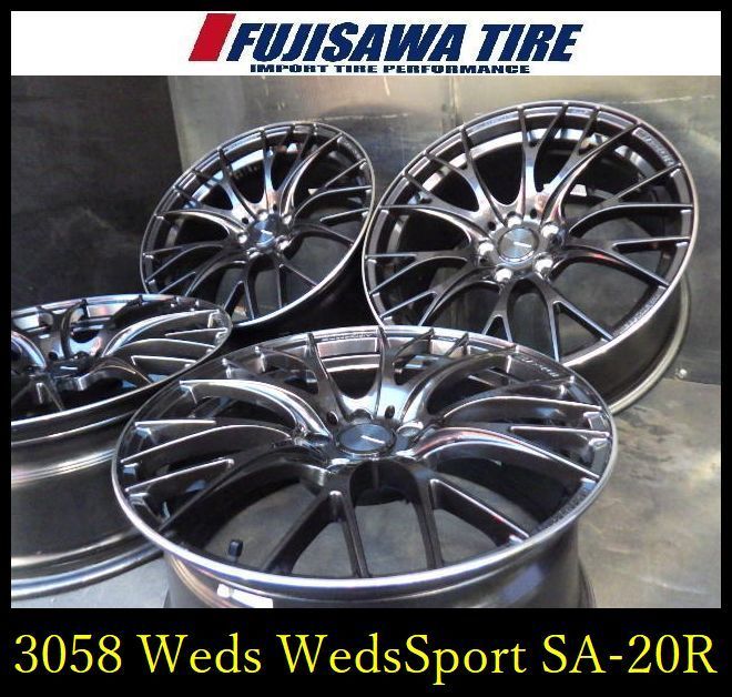 3058 A Weds Sport SA 20 R 19 x 8 5 9 J 5穴 PCD 114 3 38 48 4本