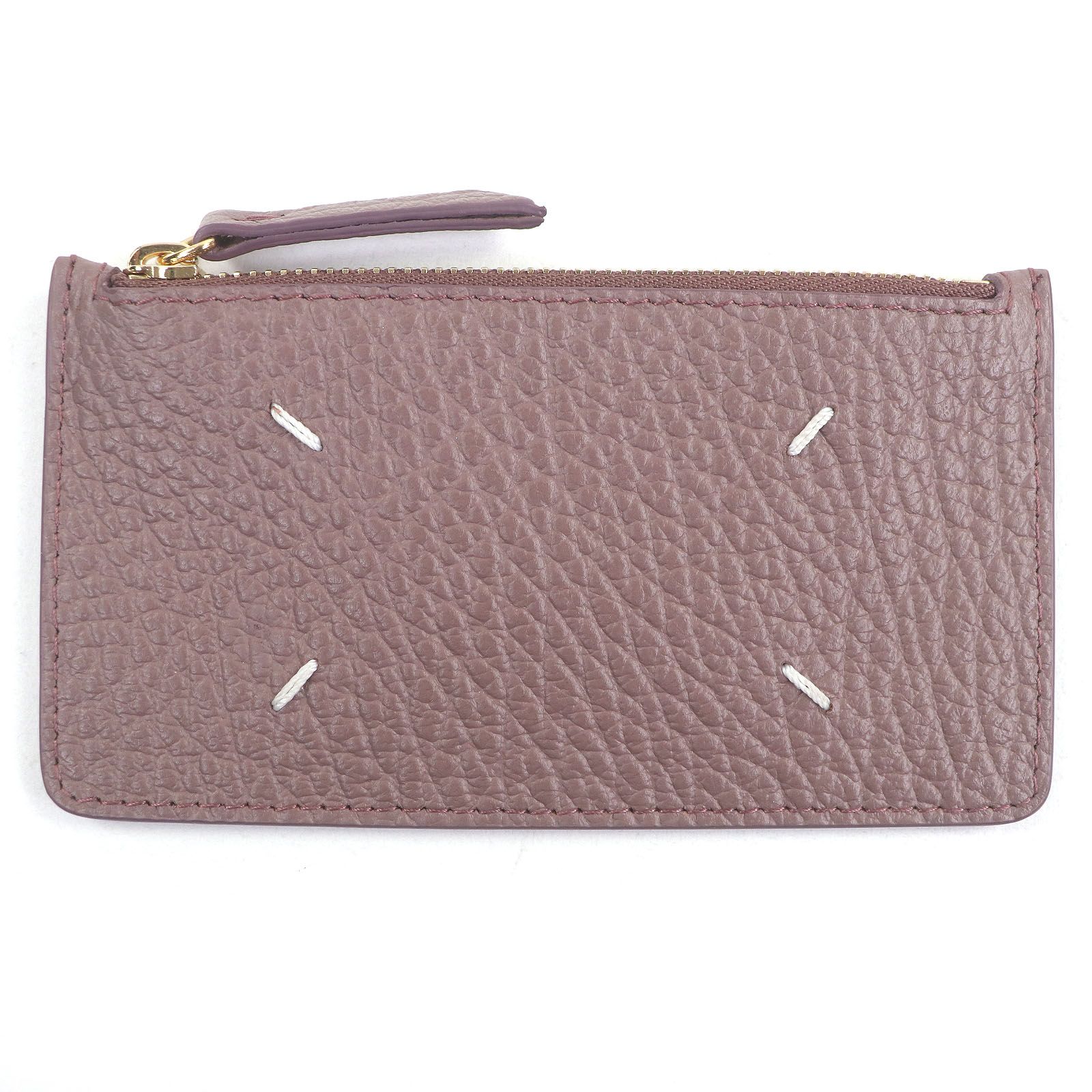 Maison Margiela 11 メゾンマルジェラ11 S56UI0143 グレインレザー 4ステッチ フラグメントケース コインケース カードケース あずき色 き イタリア製 メンズ