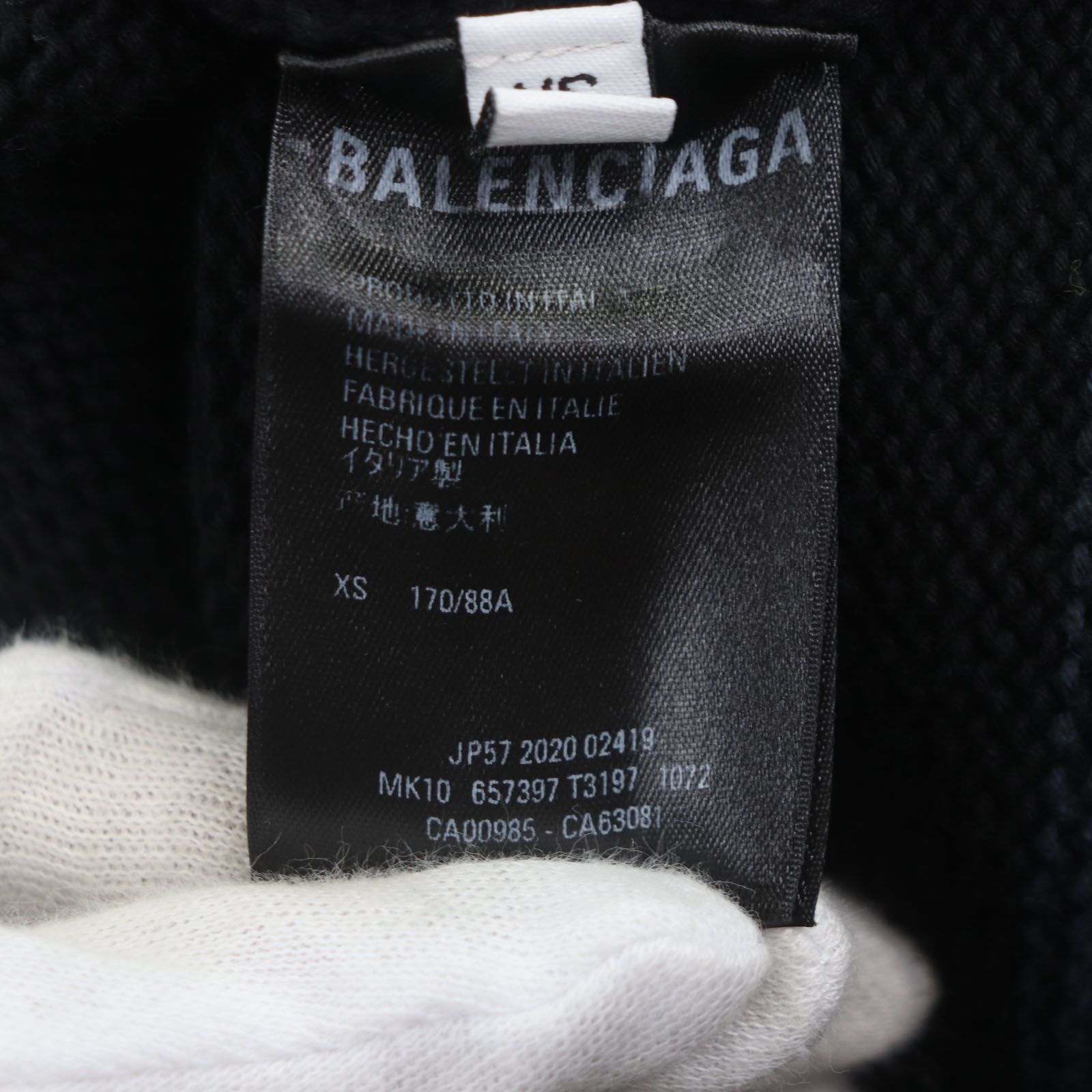 美品▽BALENCIAGA バレンシアガ 657397 アシンメトリー ポロ