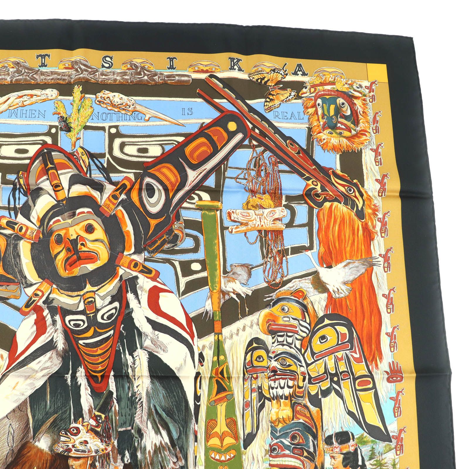 極美品★HERMES エルメス カレ90 TSITSIKA ツィツィカ シルク100％ 希少 カーミット・オリヴァー スカーフ マルチ 箱付 仏製 レディース 極美品☆HERMES エルメス カレ90 TSITSIKA ツィツィカ シルク100