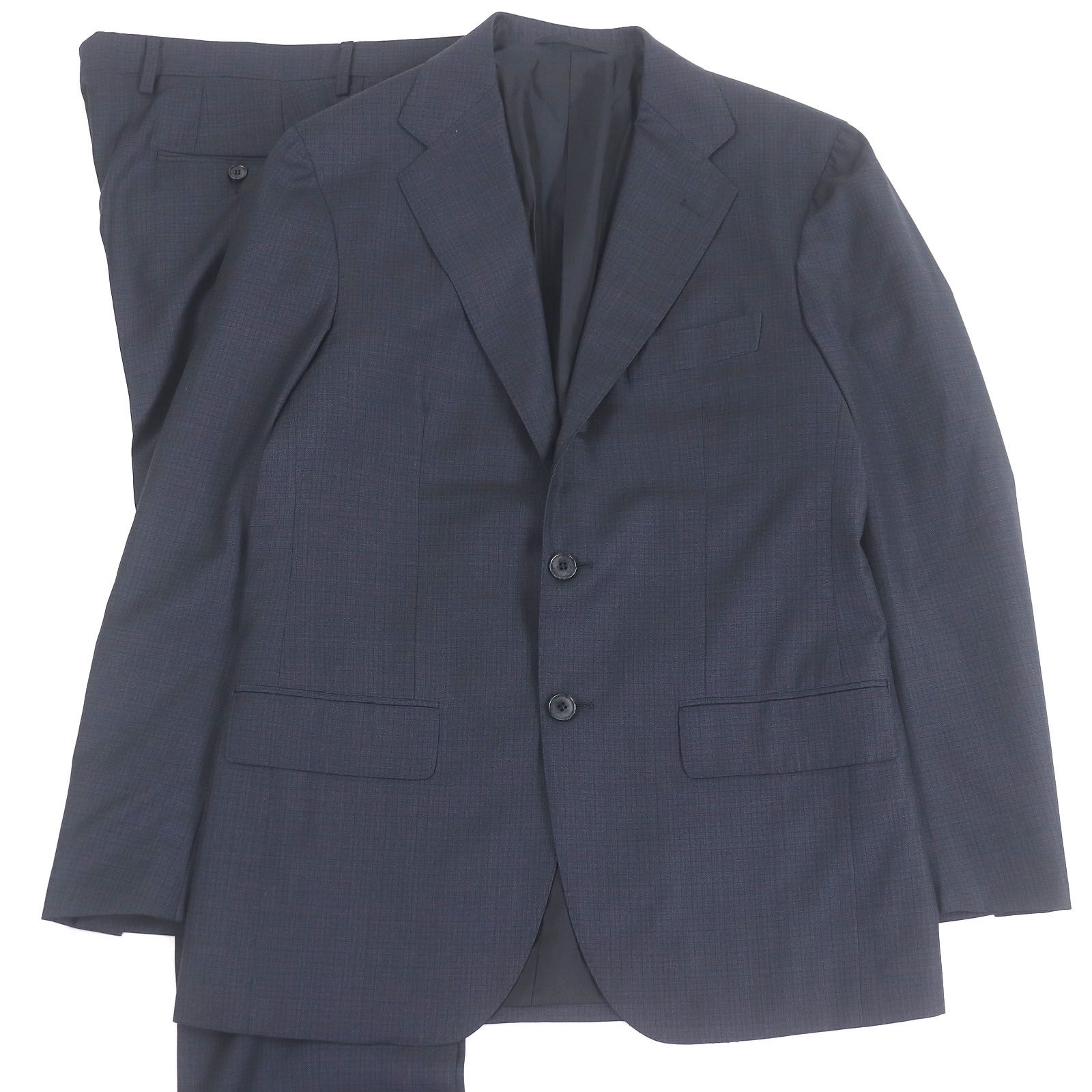 極美品□Sartorio サルトリオ ウール100％ チェック柄 シングルスーツ