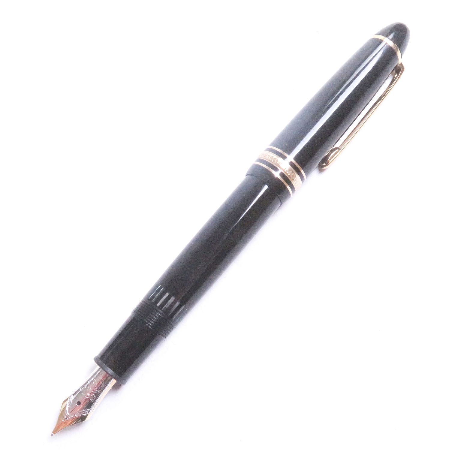 MONTBLANC モンブラン マイスターシュテュック 146 ペン先14K Mニブ キャップ式 万年筆 ブラック ゴールド ケース付き ドイツ製 メンズ
