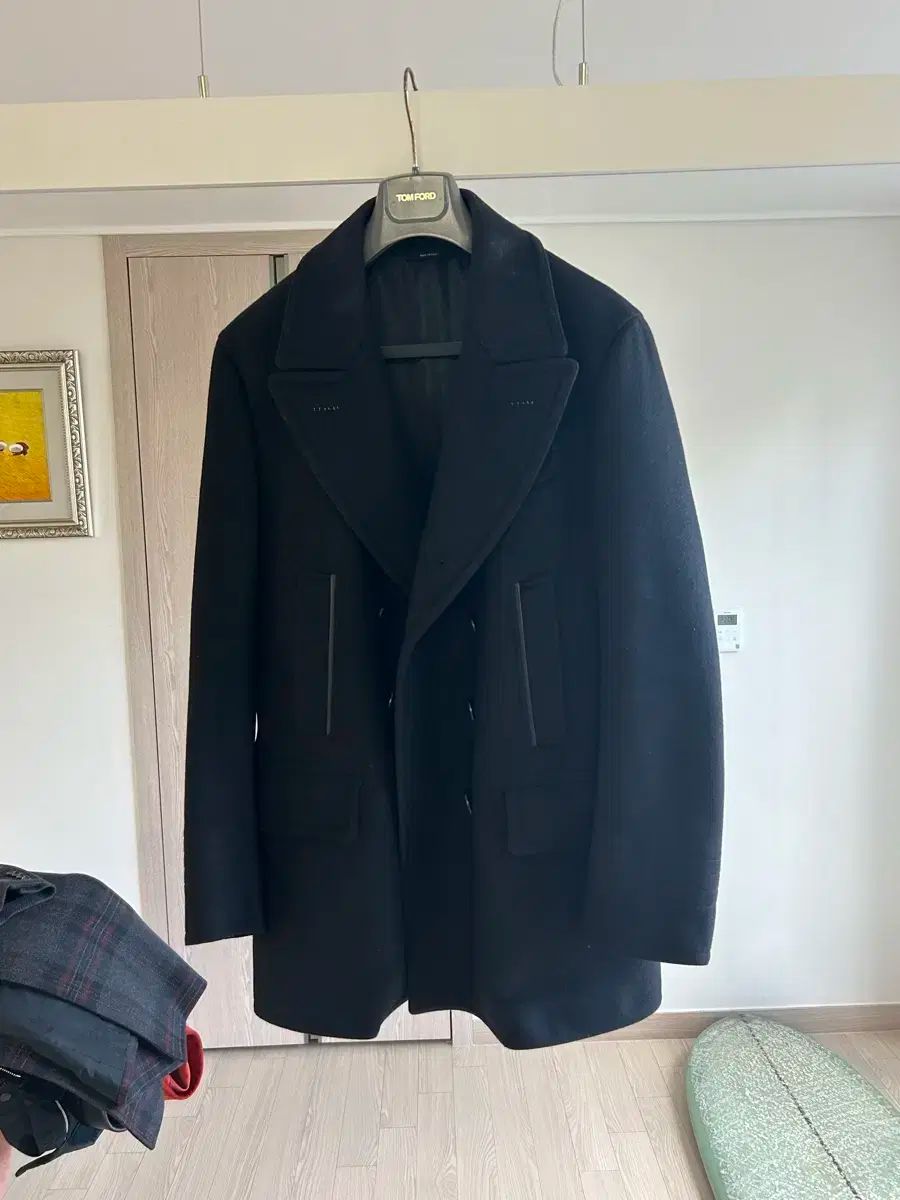 トムフォード ブラック ダブル ウールコート