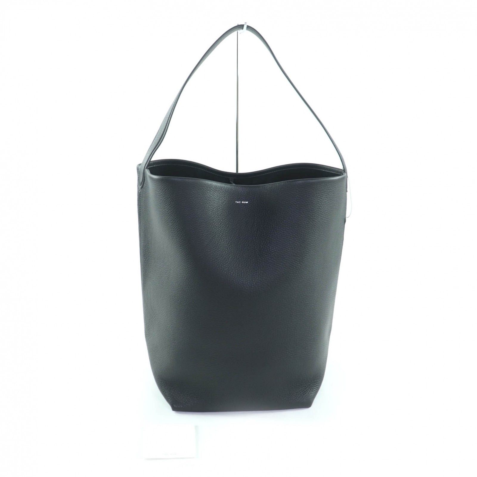 THE ROW ザロウ W1273 N S Park Tote パークトート ラージ ロゴ入り レザー トートバッグ ブラック レディース