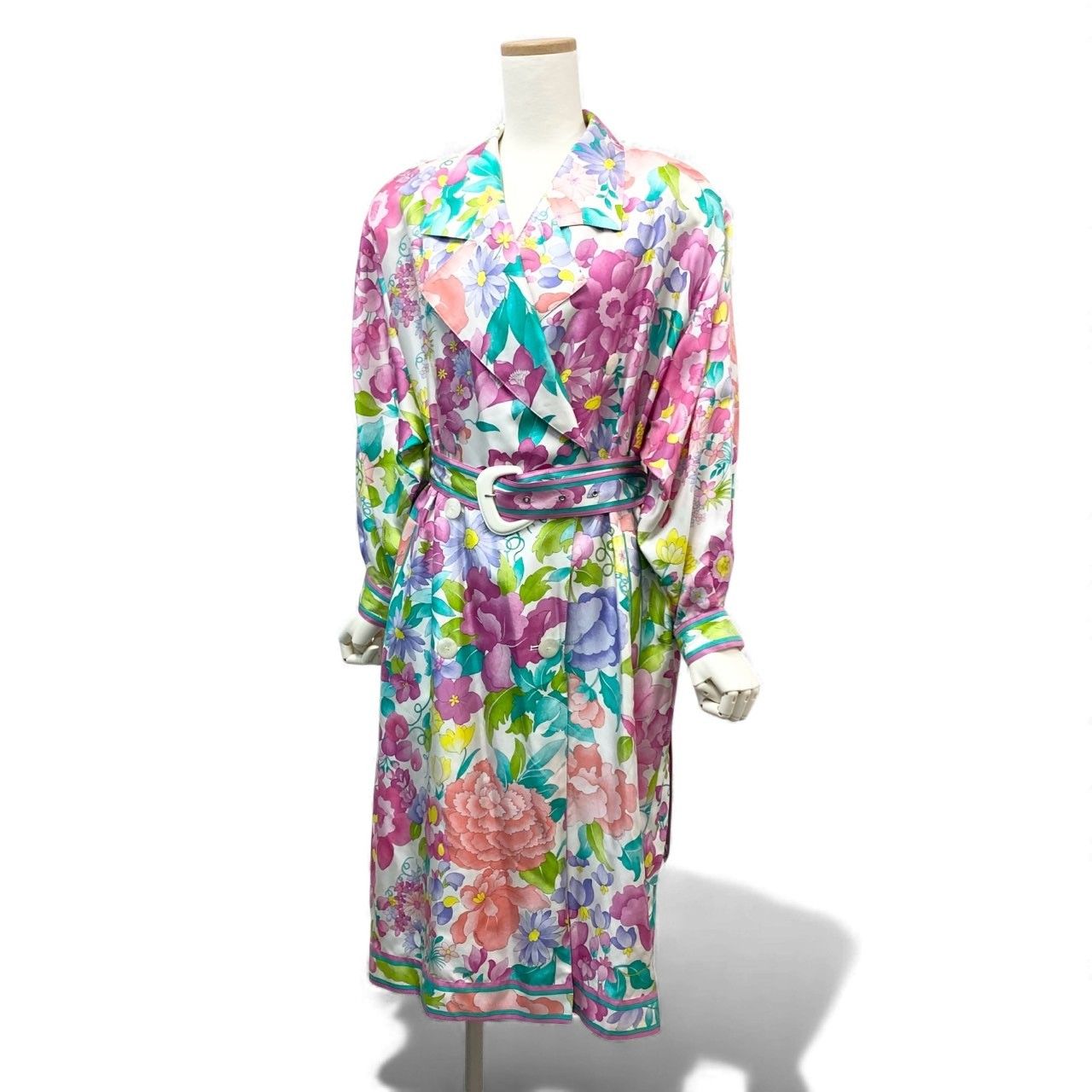 新品 LEONARD FASHION レオナール 花柄 レーヨン ベスト LL 21k14 LEONARD FASHION レオナール ダブルブレスト ロングコート