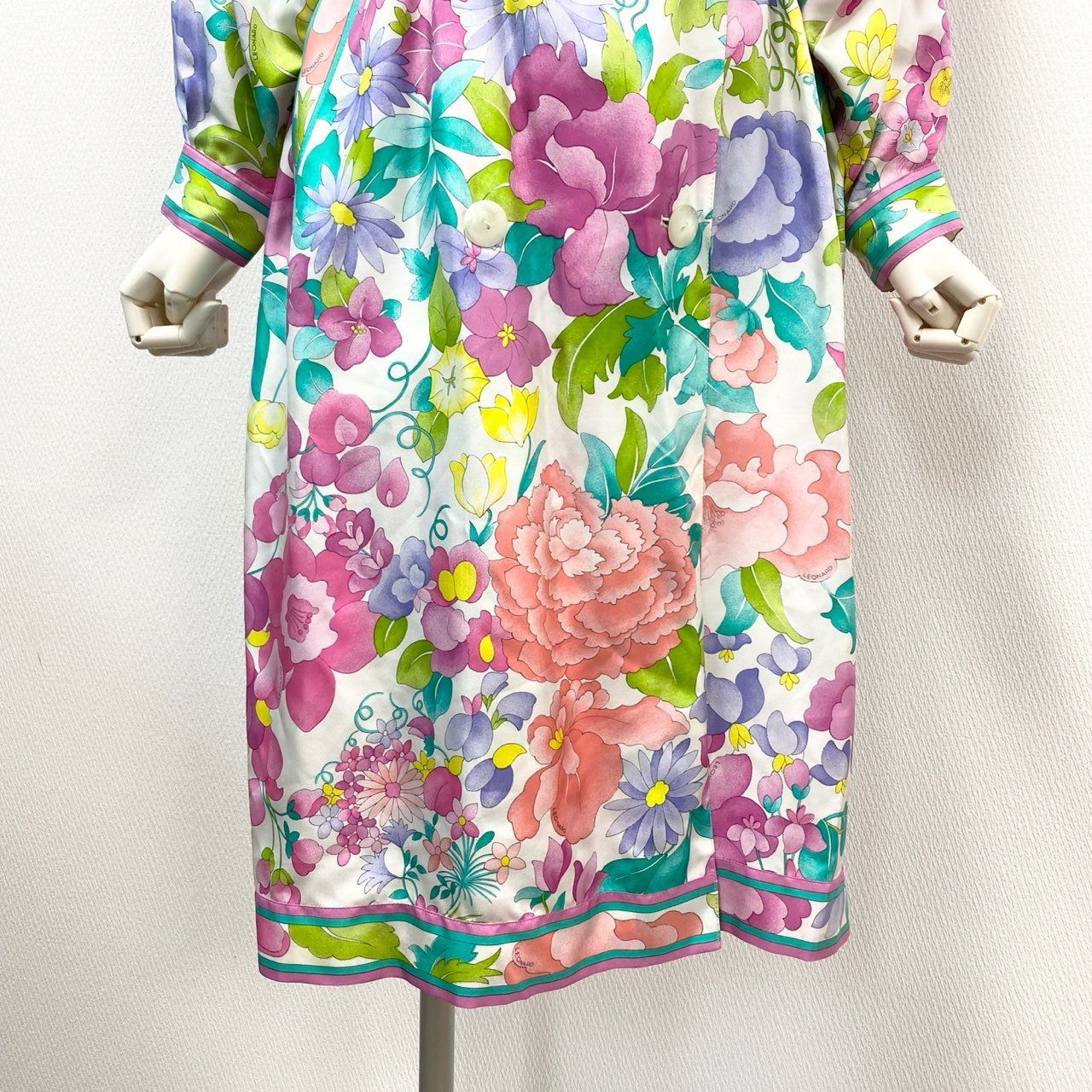 21k14 LEONARD FASHION レオナール ダブルブレスト ロングコート