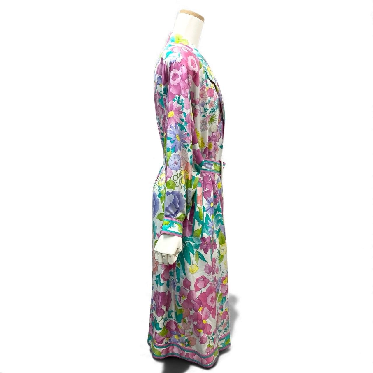 21k14 LEONARD FASHION レオナール ダブルブレスト ロングコート