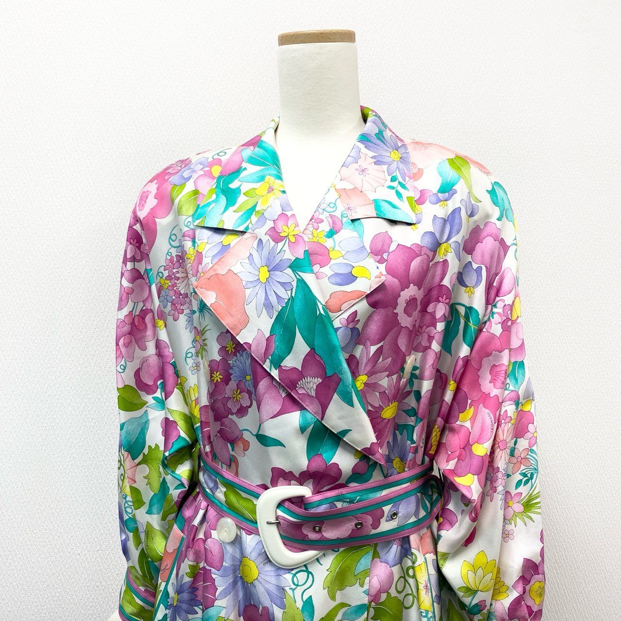 21k14 LEONARD FASHION レオナール ダブルブレスト ロングコート