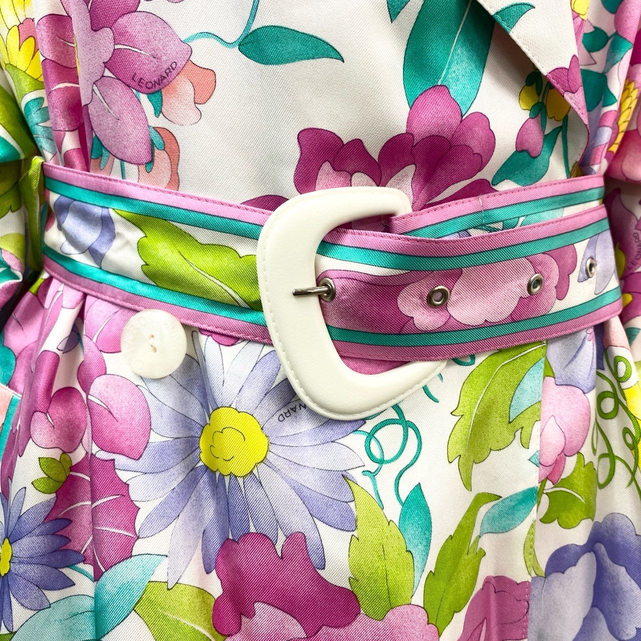 21k14 LEONARD FASHION レオナール ダブルブレスト ロングコート