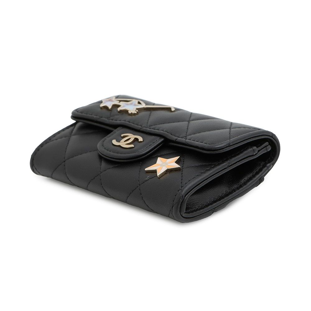 シャネル カードケース マトラッセ ココマーク クラシックカードケース ピンズ ラムスキン AP 0214 CHANEL 名刺入れ 黒