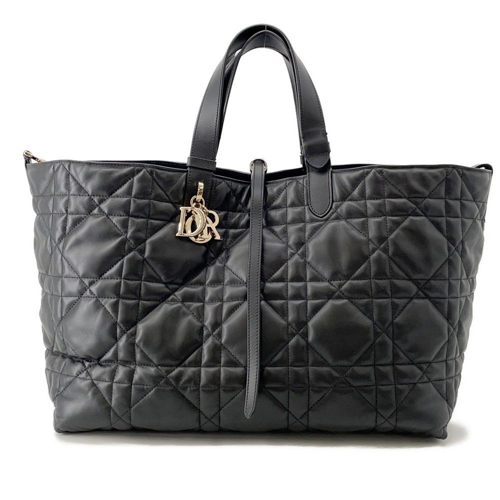 クリスチャン ディオール トートバッグ マクロカナージュ トゥジュール Toujours ラージ M2820OSHJ_M900 2way 黒