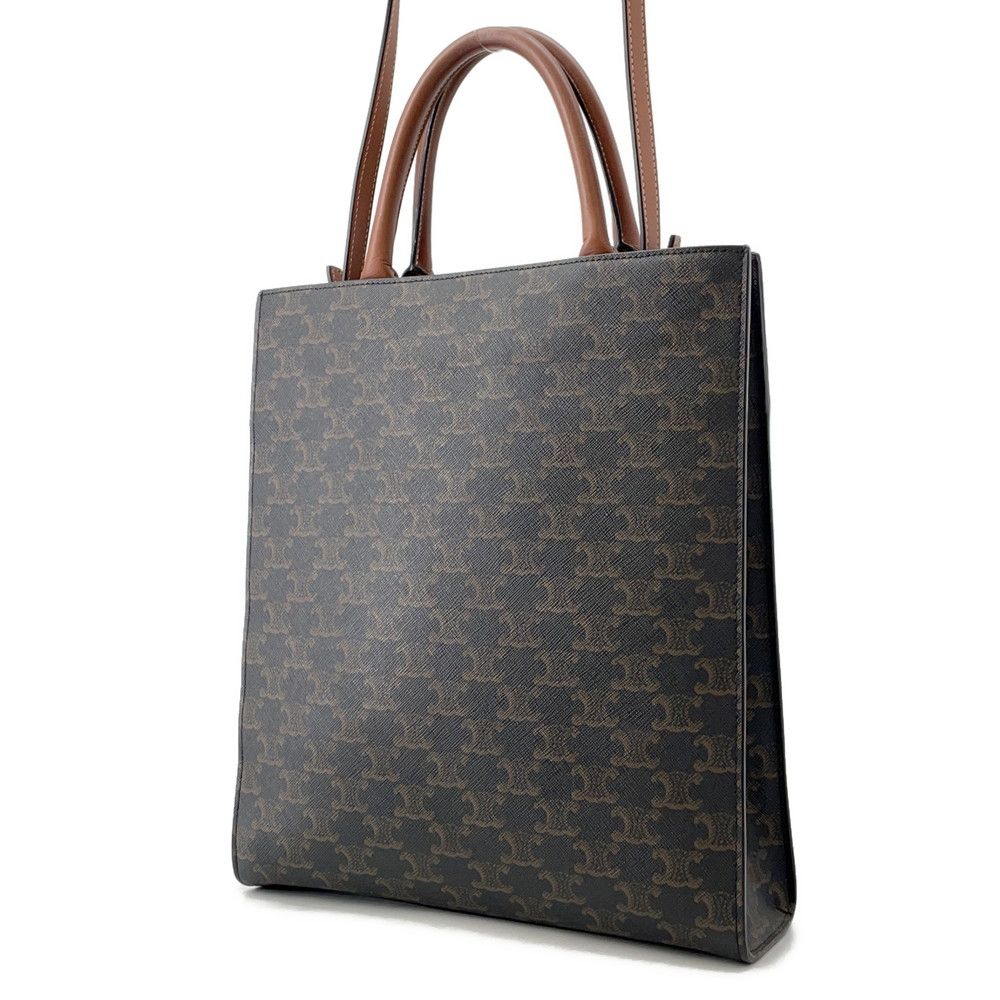 セリーヌ トートバッグ トリオンフ バーティカル カバ スモール 191542 CELINE 2way ブラウン
