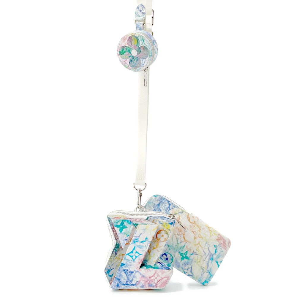 ルイヴィトン ショルダーバッグ モノグラム･パステル ズ ブロックLV M57277 LOUIS VUITTON 白 ホワイト