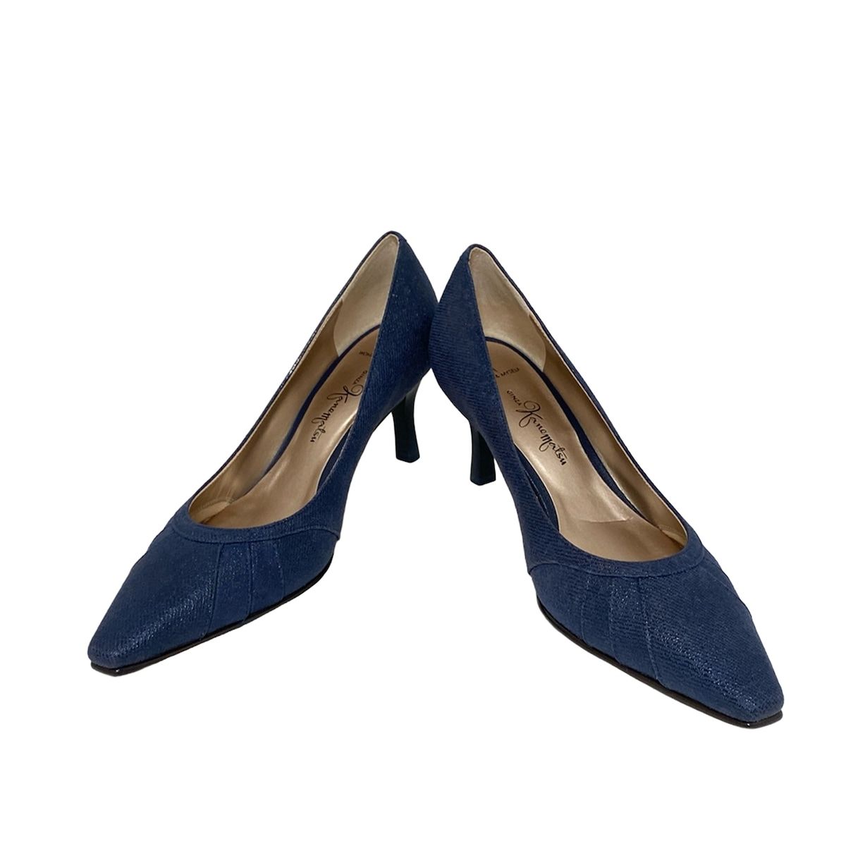 GINZA Kanematsu ギンザカネマツ パンプス 24 E レディース - ネイビー ラメ