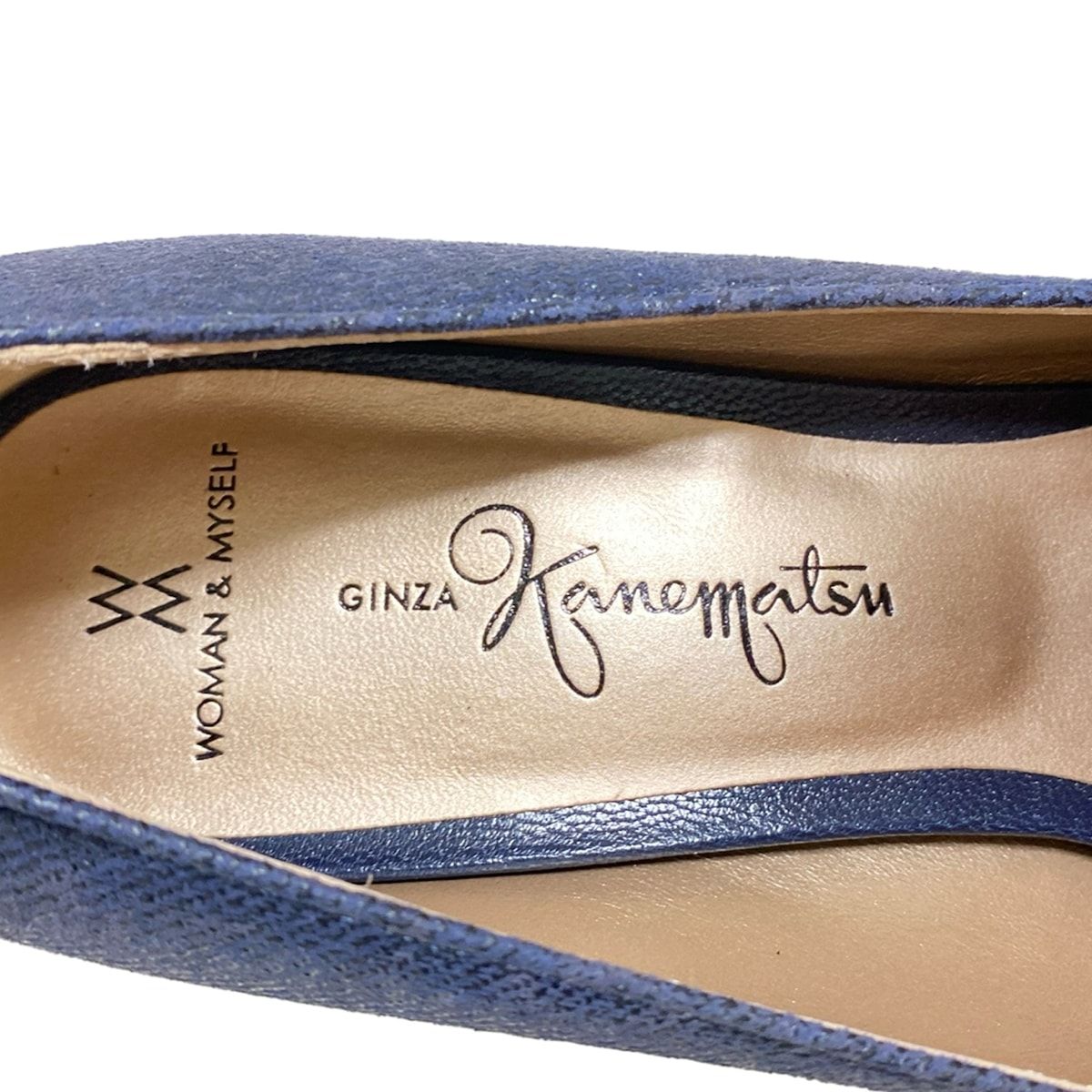  GINZA Kanematsu ギンザカネマツ パンプス 24 E レディース - ネイビー ラメ ハイヒール パンプス パンプス