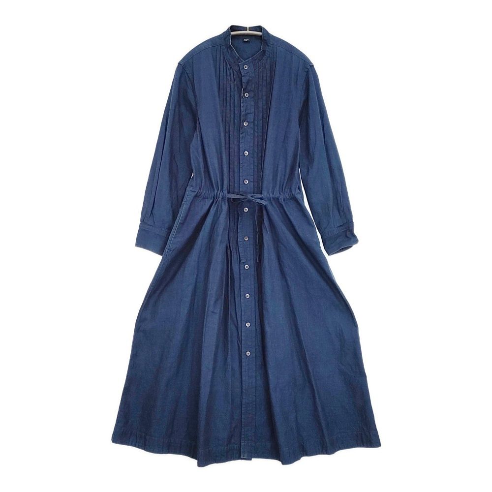 45R 45rpm オックスフォードのタックシャツドレス 定価51700円 インディゴ ワンピース ネイビー レディース フォーティーファイブアールピーエム 5-1031M