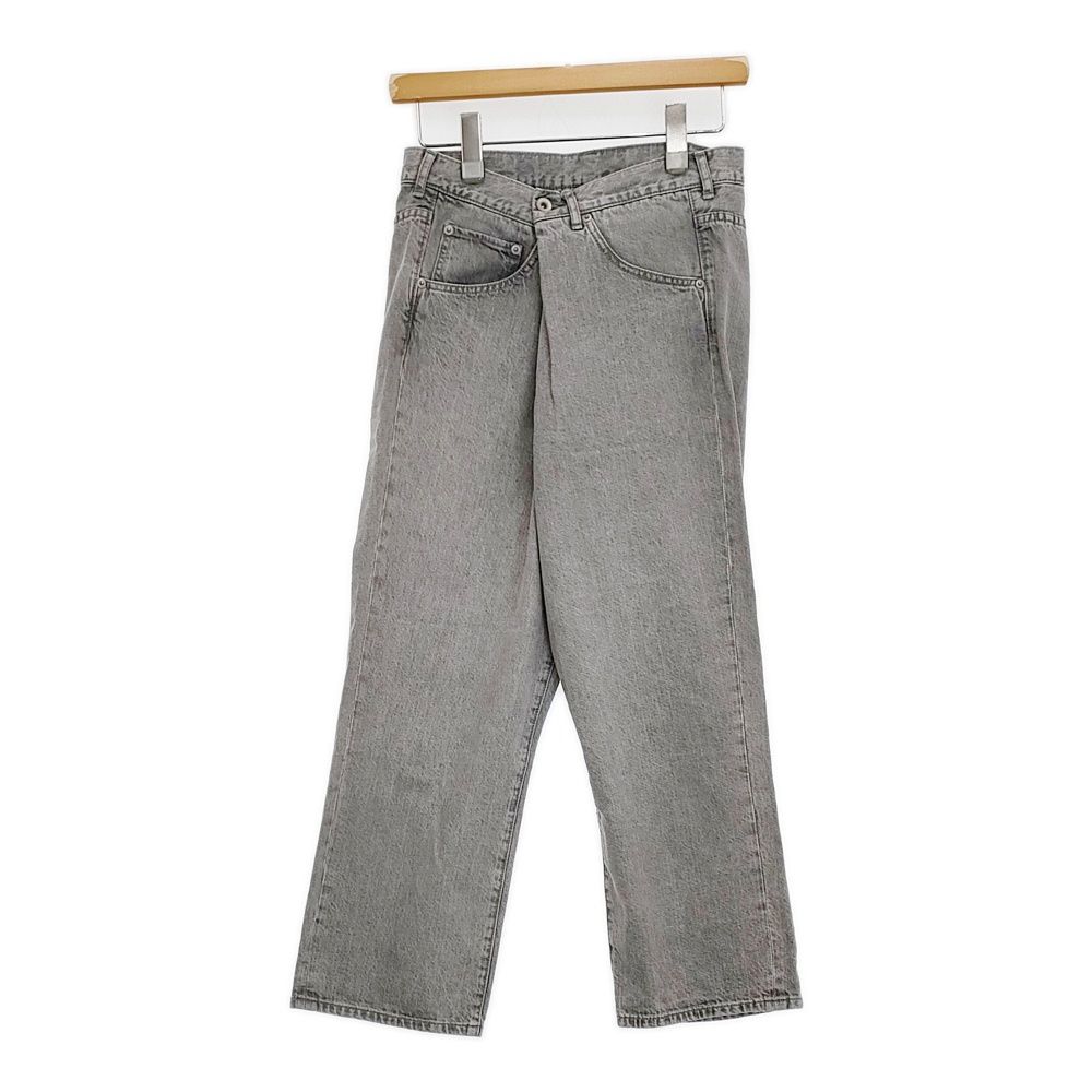 R-D.M.Co- ツイステッドデニムパンツ ラップ 定価42900円 サイズS デニムパンツ 24SS グレー レディース マンズテーラー 5-1031G