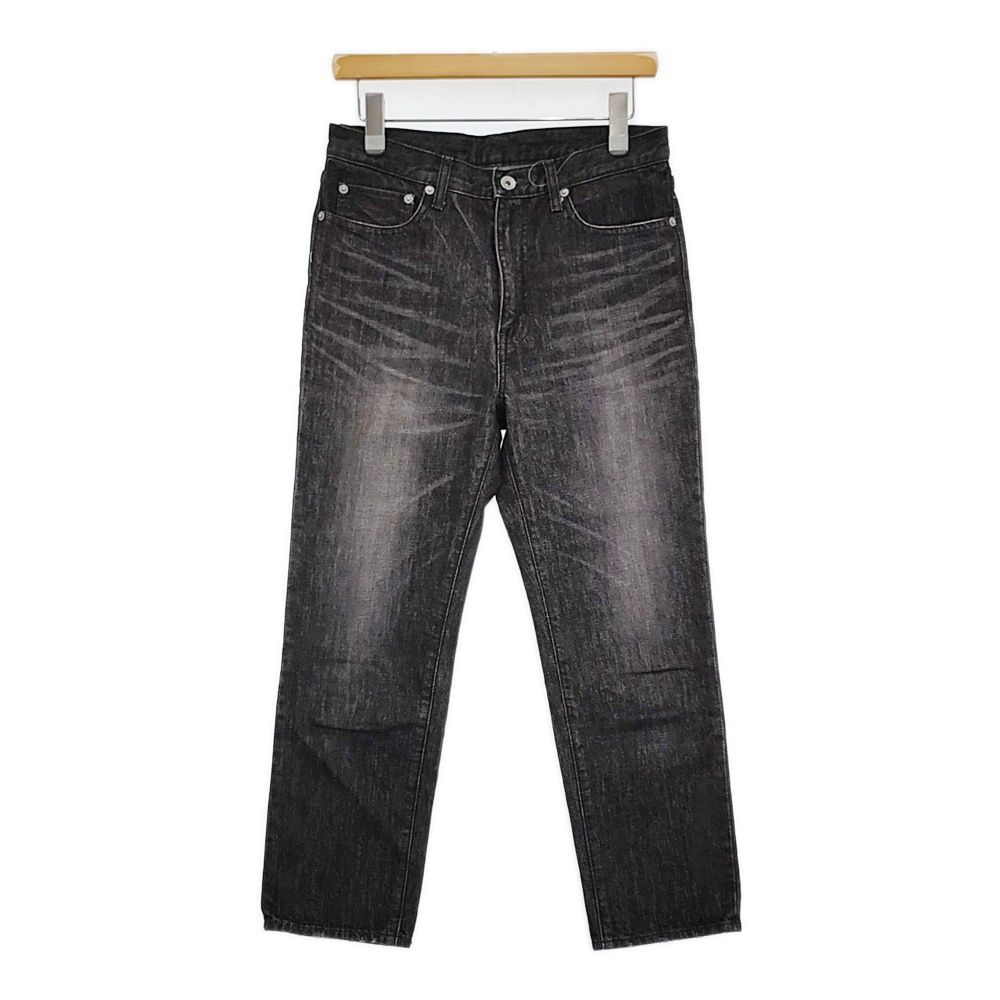 R-D.M.Co- テーパード ブラックデニム サイズS デニムパンツ ブラック レディース マンズテーラー 5-1031 G