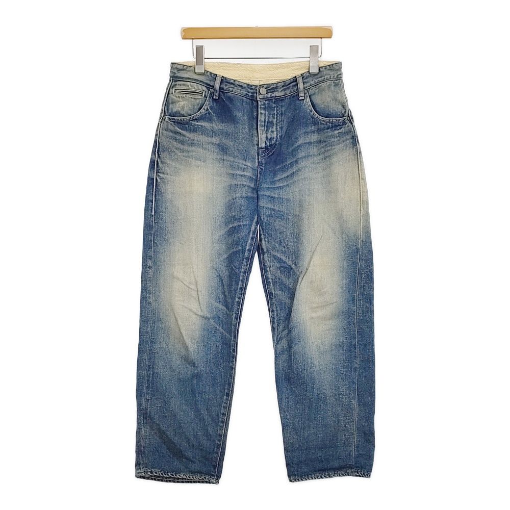 mina perhonen always コットンリネン ユーズド加工 dn4365 サイズ40 デニムパンツ ブルー レディース ミナペルホネン 5-1031G