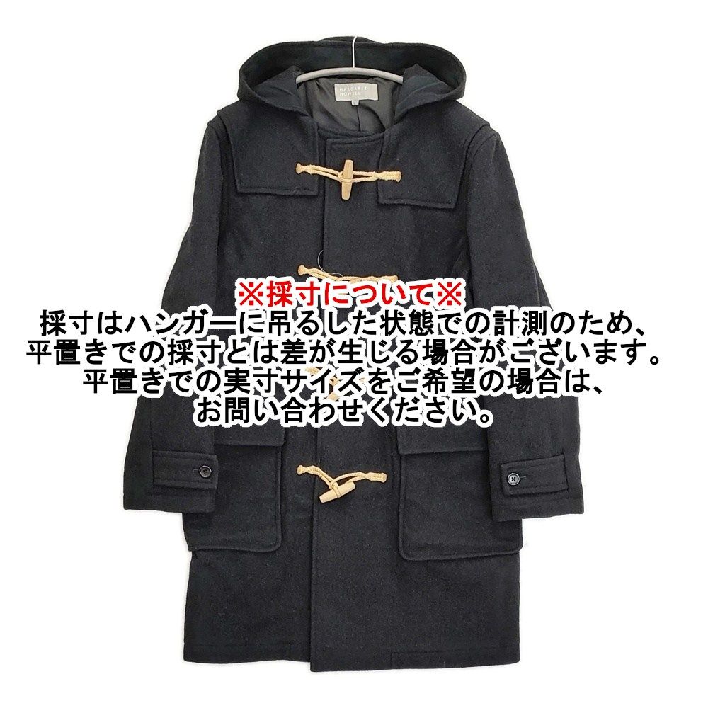 送料無料! MARGARET HOWELL FOX BROTHERS 579-5210006 サイズL ダッフルコート ブラック メンズ マーガレットハウエル フォックスブラザーズ 5-1031A