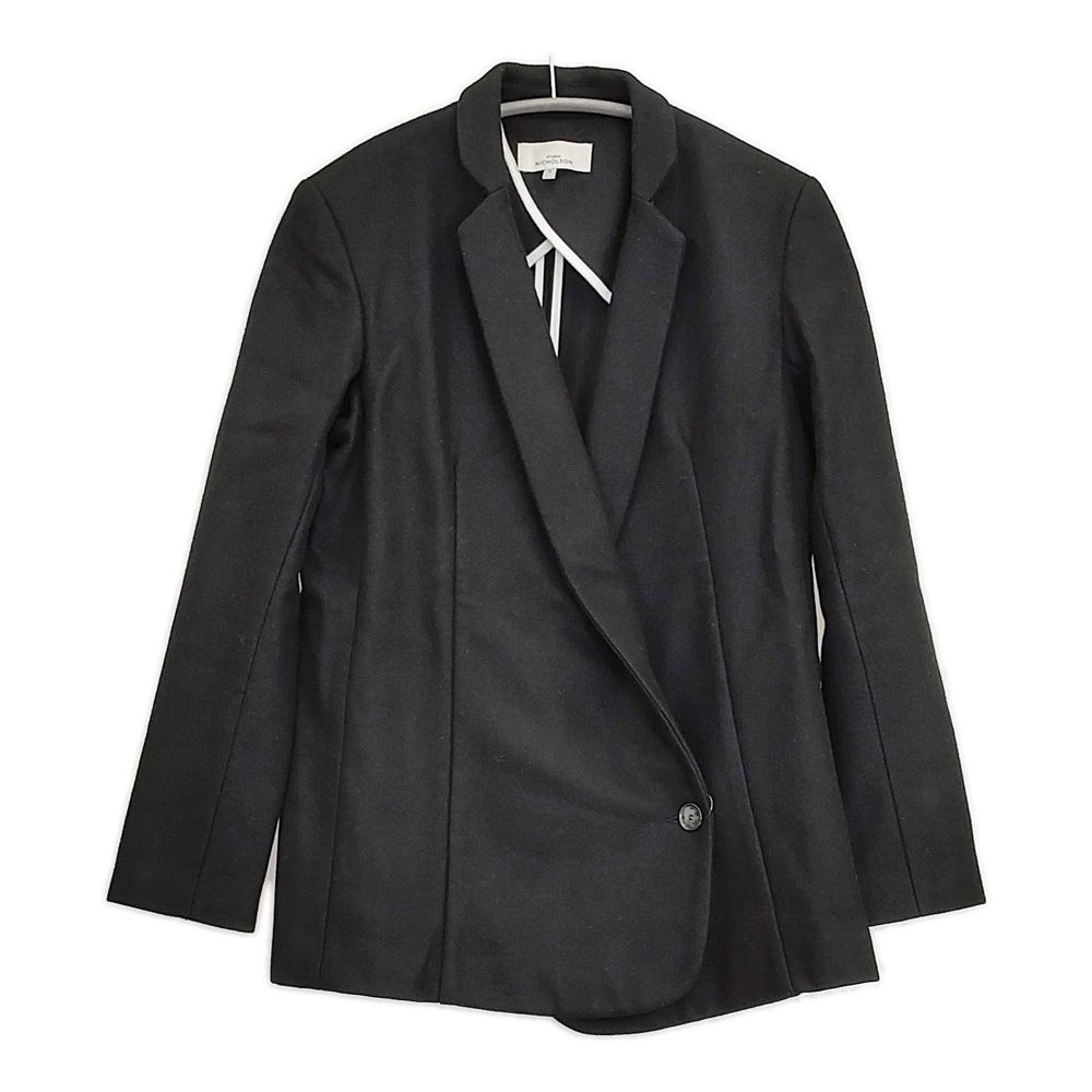 STUDIO NICHOLSON Cosimo A ラップジャケット サイズ0 ウールアンゴラ テーラードジャケット ブラック レディース スタジオ ニコルソン【中古】5-1031T♪ STUDIO NICHOLSON Cosimo A ラップジャケット サイズ0 ウールアンゴラ