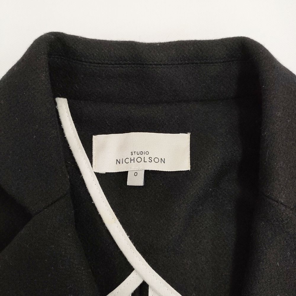 STUDIO NICHOLSON Cosimo A ラップジャケット サイズ0 ウールアンゴラ テーラードジャケット ブラック レディース スタジオ ニコルソン【中古】5-1031T♪ STUDIO NICHOLSON Cosimo A ラップジャケット サイズ0 ウールアンゴラ