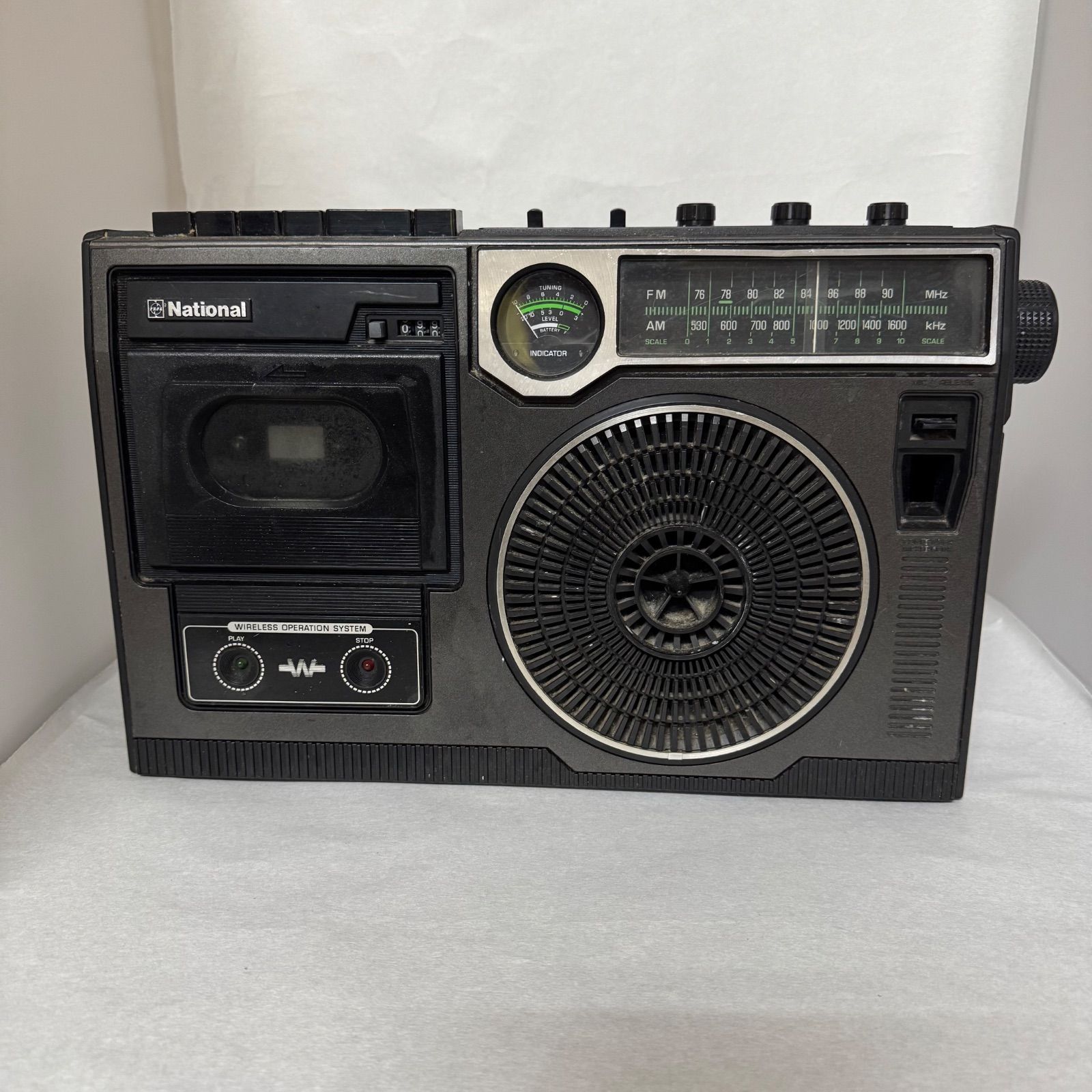 ナショナル/ジャンク】ラジカセ RQ-556 通電/ラジオOK☆部品取り/修理
