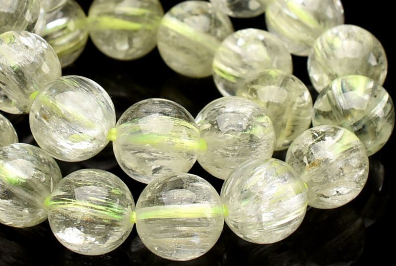1点物 AAA透明 キャッツアイ効果 クンツァイト ヒデナイト 7.5mm ブレスレット パワーストーン 天然石 _U7908