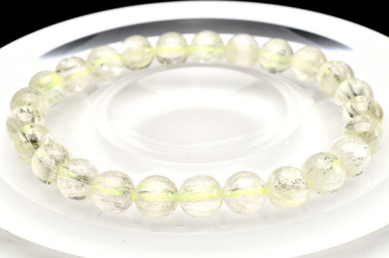 1点物】AAA透明◇キャッツアイ効果 クンツァイト(ヒデナイト) 7.5mm