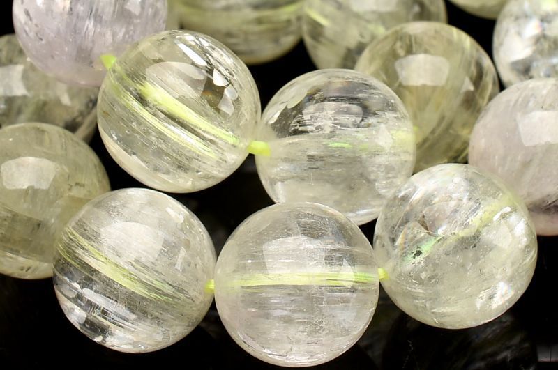 1点物 AAA透明 キャッツアイ効果 クンツァイト ヒデナイト 11mm ブレスレット パワーストーン 天然石 _U7909