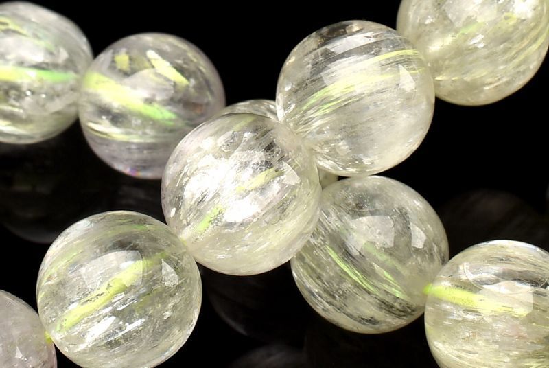  １点物 AAA透明 キャッツアイ効果 クンツァイト ヒデナイト 11 mm ブレスレット パワーストーン 天然石 _U 7909 ブレスレット バングル アクセサリー