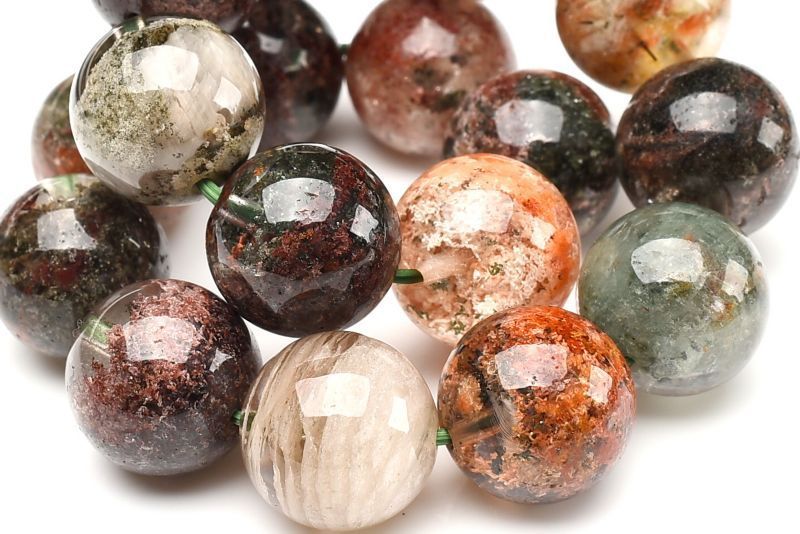 １点物 マルチ クリア ガーデンクォーツ 12.5 mm ブレスレット パワーストーン 天然石 _U 7962