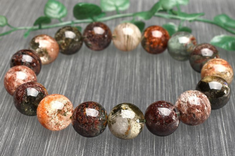  １点物 マルチ クリア ガーデンクォーツ 12 5 mm ブレスレット パワーストーン 天然石 _U 7962 ブレスレット バングル アクセサリー