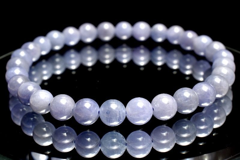 1点物】多色性の結晶美！ タンザナイト 6.5mm ブレスレット