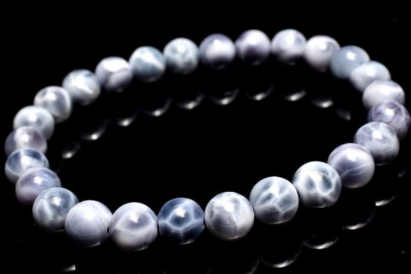 1点物 AAA 人気アイテム パープルラリマー 7mm ブレスレット パワーストーン 天然石 _MC1017