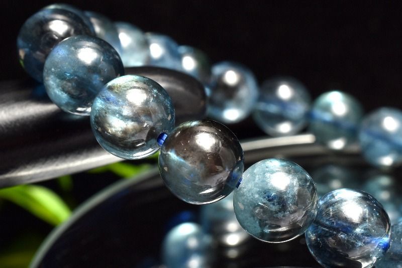 １点物 AA高品質 南アフリカ産 ブラックアクアマリン 8.5mm ブレスレット パワーストーン 天然石 _MC981