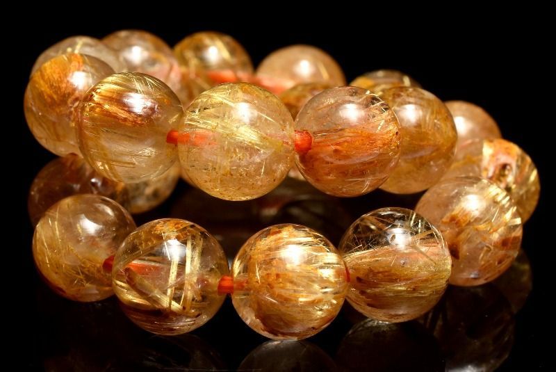 高品質 ゴールドタイチンルチルクォーツ