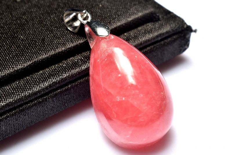  １点物 AAA アルゼンチン産 シルバー925 インカローズ 23 x 14 mm ドロップ ペンダントトップ パワーストーン 天然石 _PC 7182 ネックレス ペンダント アクセサリー